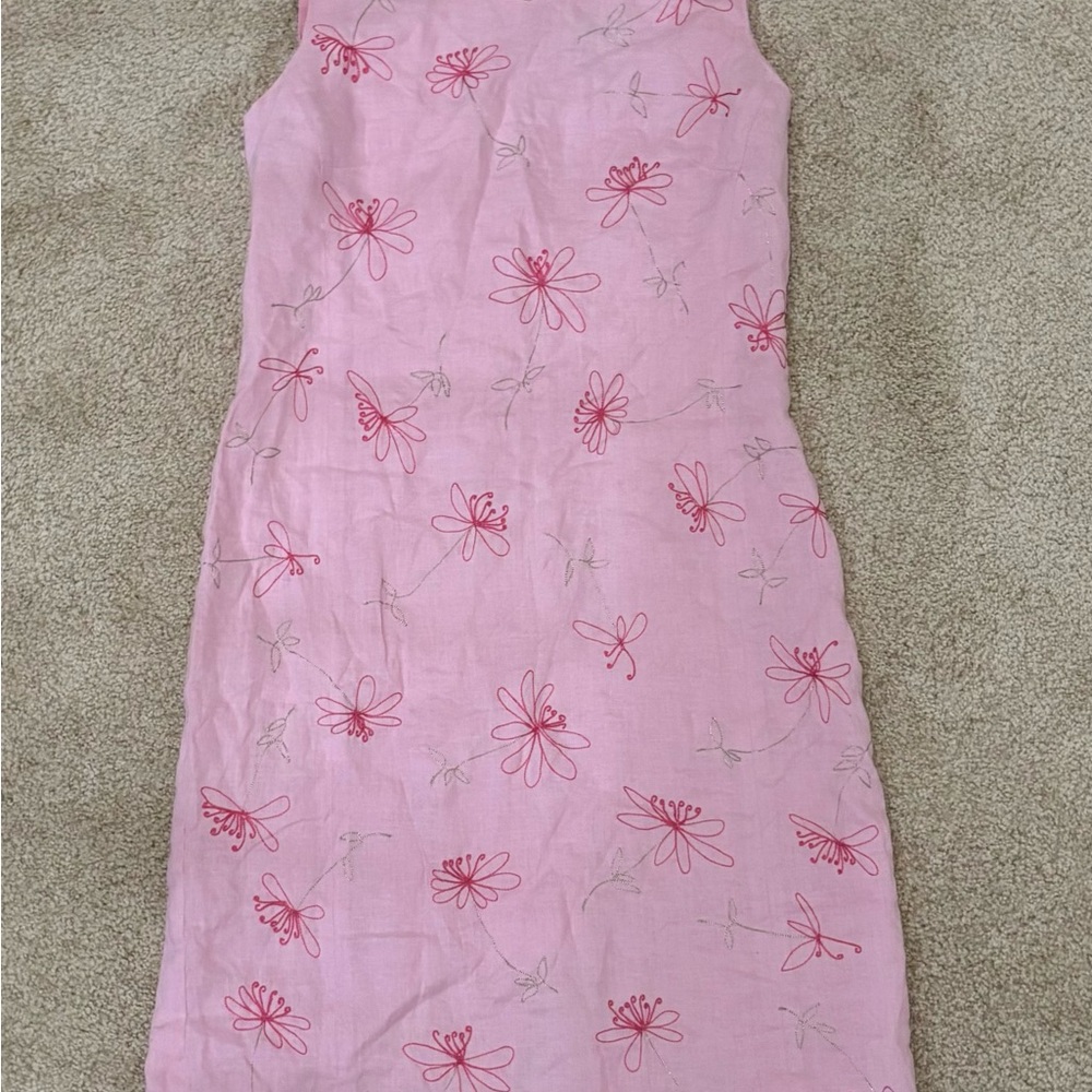 Ann Taylor Loft Light Pink Linen Dress